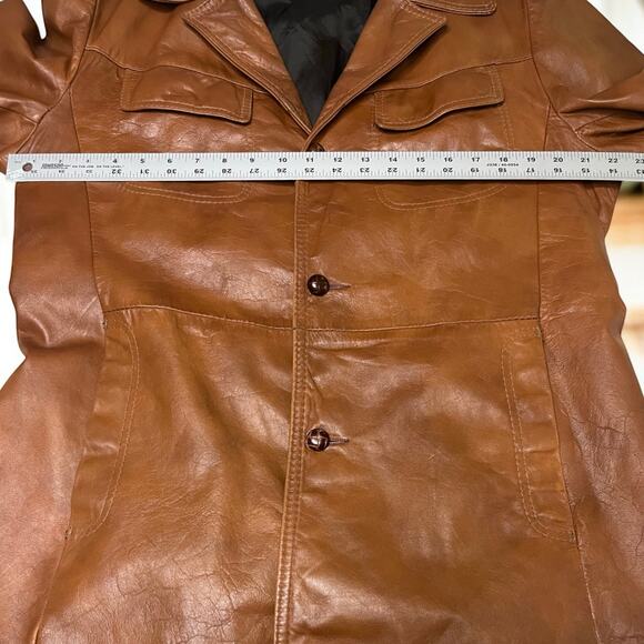 Vintage Men’s 1970’s Reed Sportswear Leather Coat Size L - Picture 7 of 14